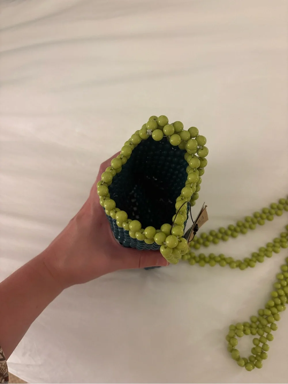 Brand New Handmade Acrylic Bead Crossbody Bag